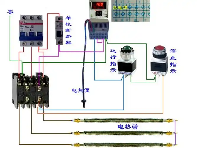 一个控制线路,但是不知道该如何接线,求一个实物图,越详细越好,本人