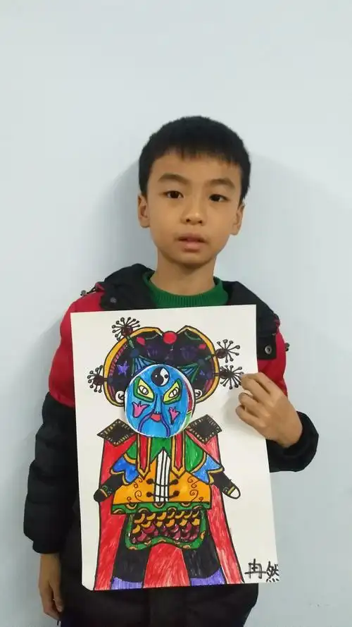 祥和艺术培训中心#11.23美术大班作品展示《变脸》