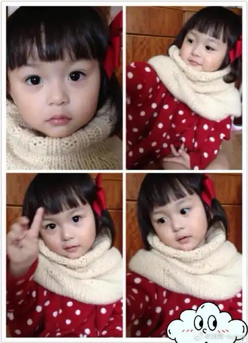 才发现刘楚恬很小的时候鼻梁就起来了欸  看恬恬小时候照片,鼻子从小
