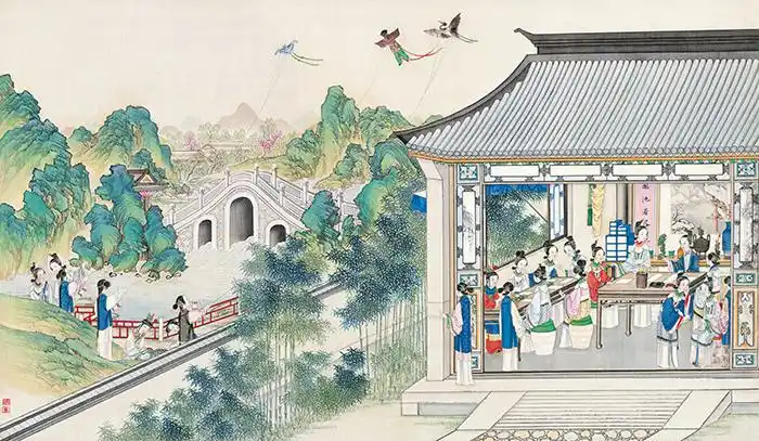 清孙温红楼梦八十3255cm宣纸微喷国画工笔人物山水复制字画画芯