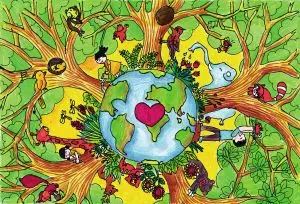 "为地球上色"儿童绘画展亮相水立方 _中国绿色时报电子报