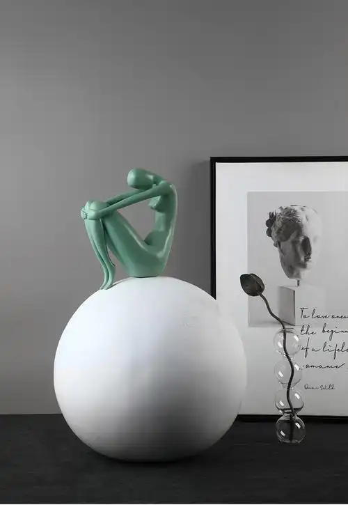 用于酒店走廊装饰的抽象树脂瑜伽雕像人体雕像雕塑