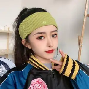 087人付款淘宝洗脸力发带女生专用刺绣字母蕾丝红头带d2341饰网弹宽边