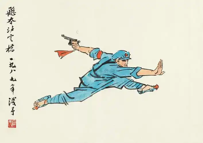 0256 1989年作 飞夺泸定桥 镜心 设色纸本