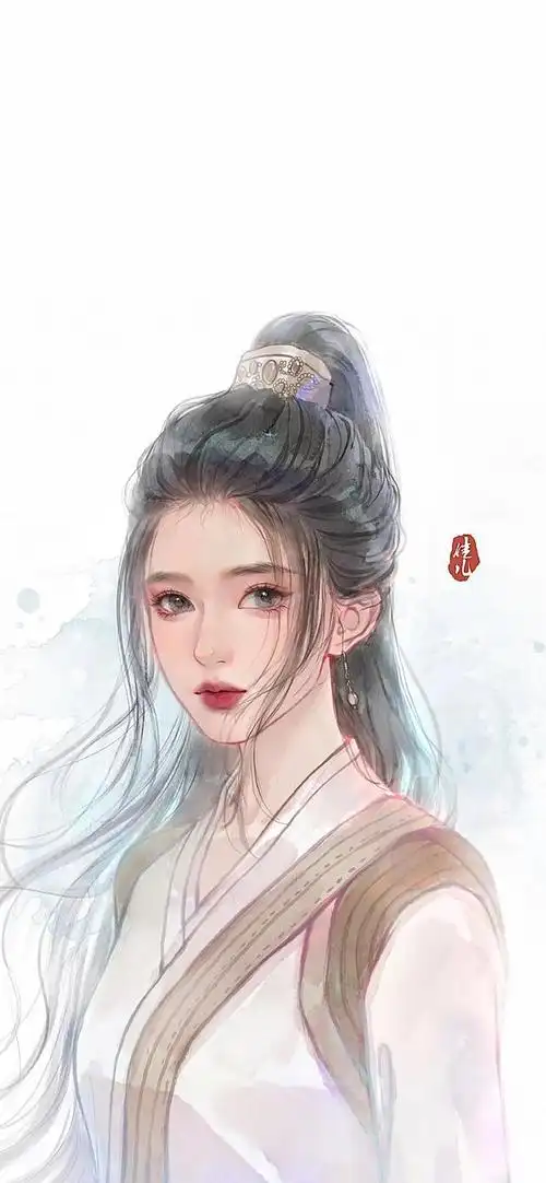 余生再无倾城色,一草一木皆相思.手绘古风女生插画壁纸