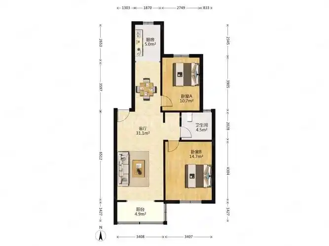 楼层好,位置好,满两年少税,在小区同价格位置和楼层中,阳光新城(东区)