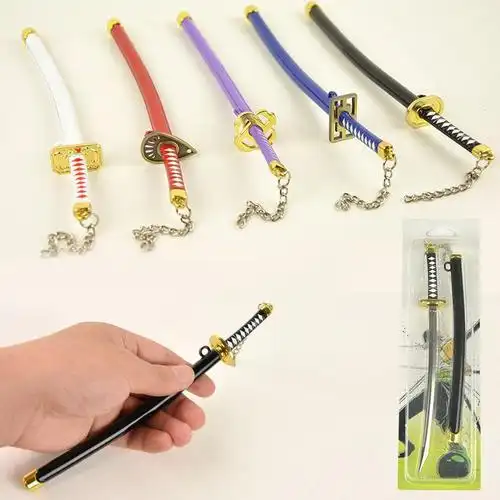合金武士刀挂件忍者刀带刀鞘模型玩具动漫角色武器热卖